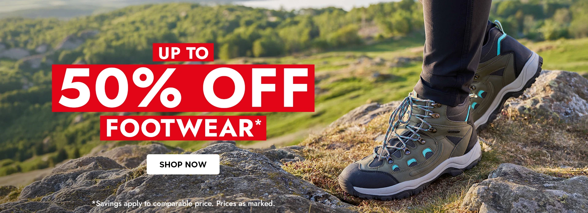 Up to 50% off Footwear