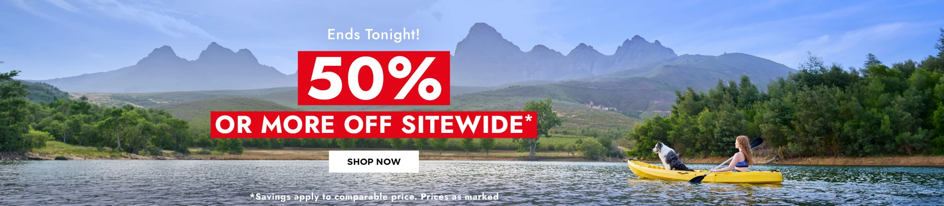 H1: 50% OR MORE - ENDS TONIGHT