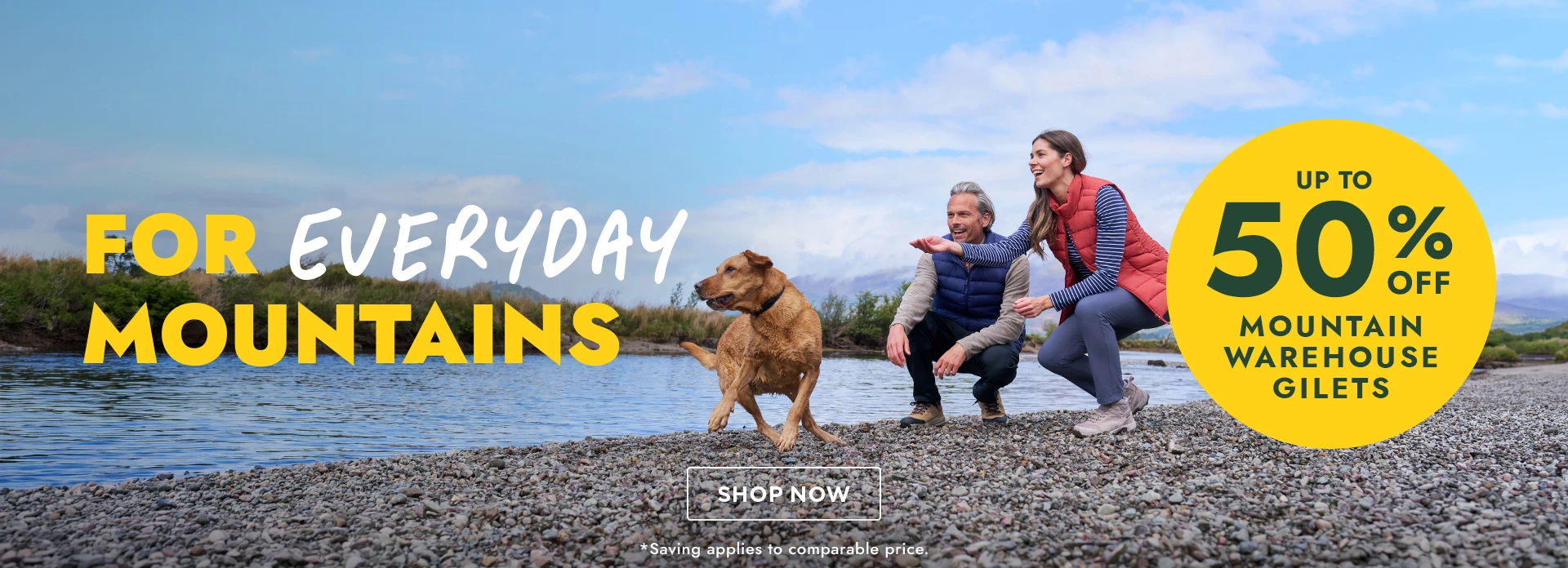 H1: UP TO 50% OFF MOUNTAIN WAREHOUSE GILETS