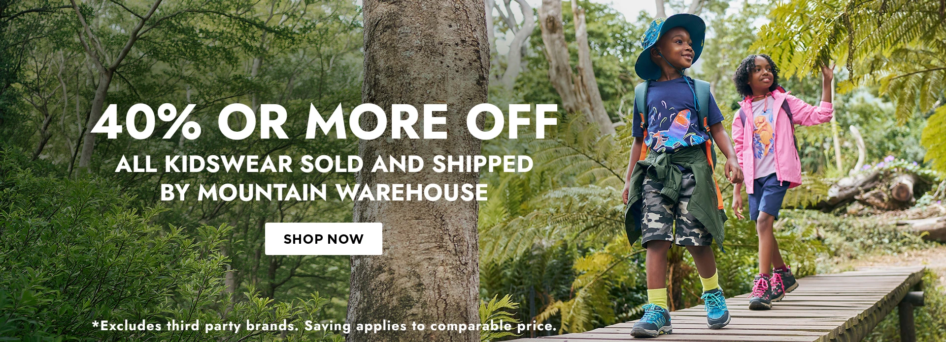 H1: 40% OFF OR MORE ON KIDS