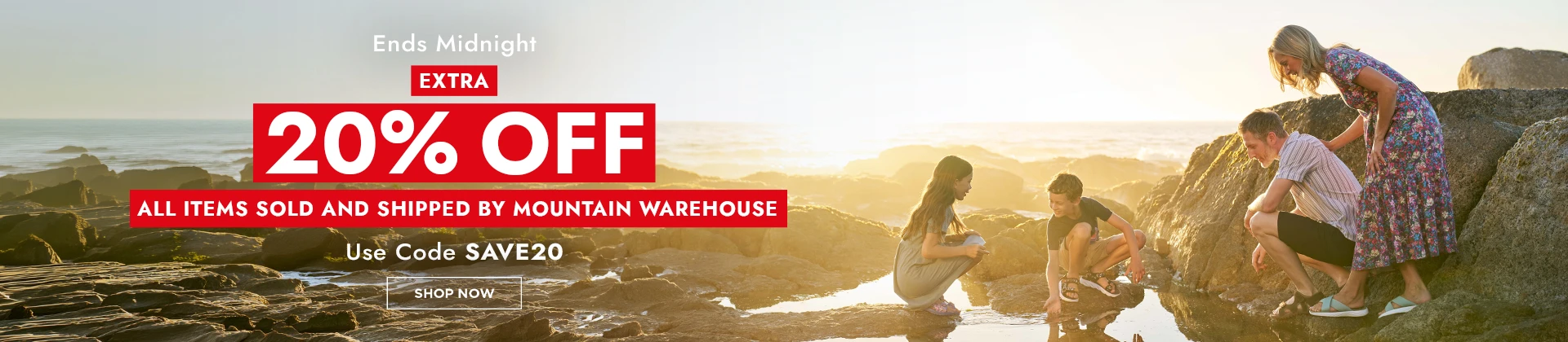 H1: EXTRA 20% - USE CODE SAVE20 ENDS