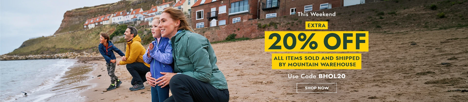 H1: EXTRA 20% OFF ALL MOUNTAIN WAREHOUSE ITEMS - USE CODE: BHOL20 - SHOP NOW
