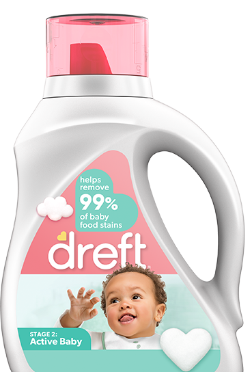 Dreft Etapa 2: Detergente líquido hipoalergénico activo para la ropa de  bebé, recién nacido o infante, 50 onzas (32 cargas), 2 unidades con perlas  de