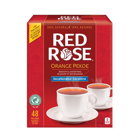 Red Rose THÉ ORANGE PEKOE DÉCAFÉINÉ RED ROSE® 48 UNITÉS