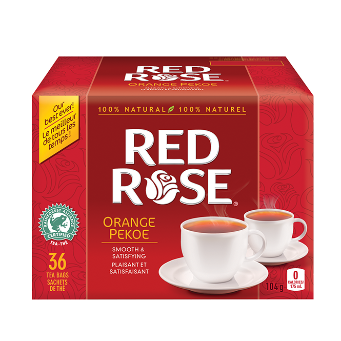 Red Rose THÉ ORANGE PEKOE RED ROSE® 36 UNITÉS