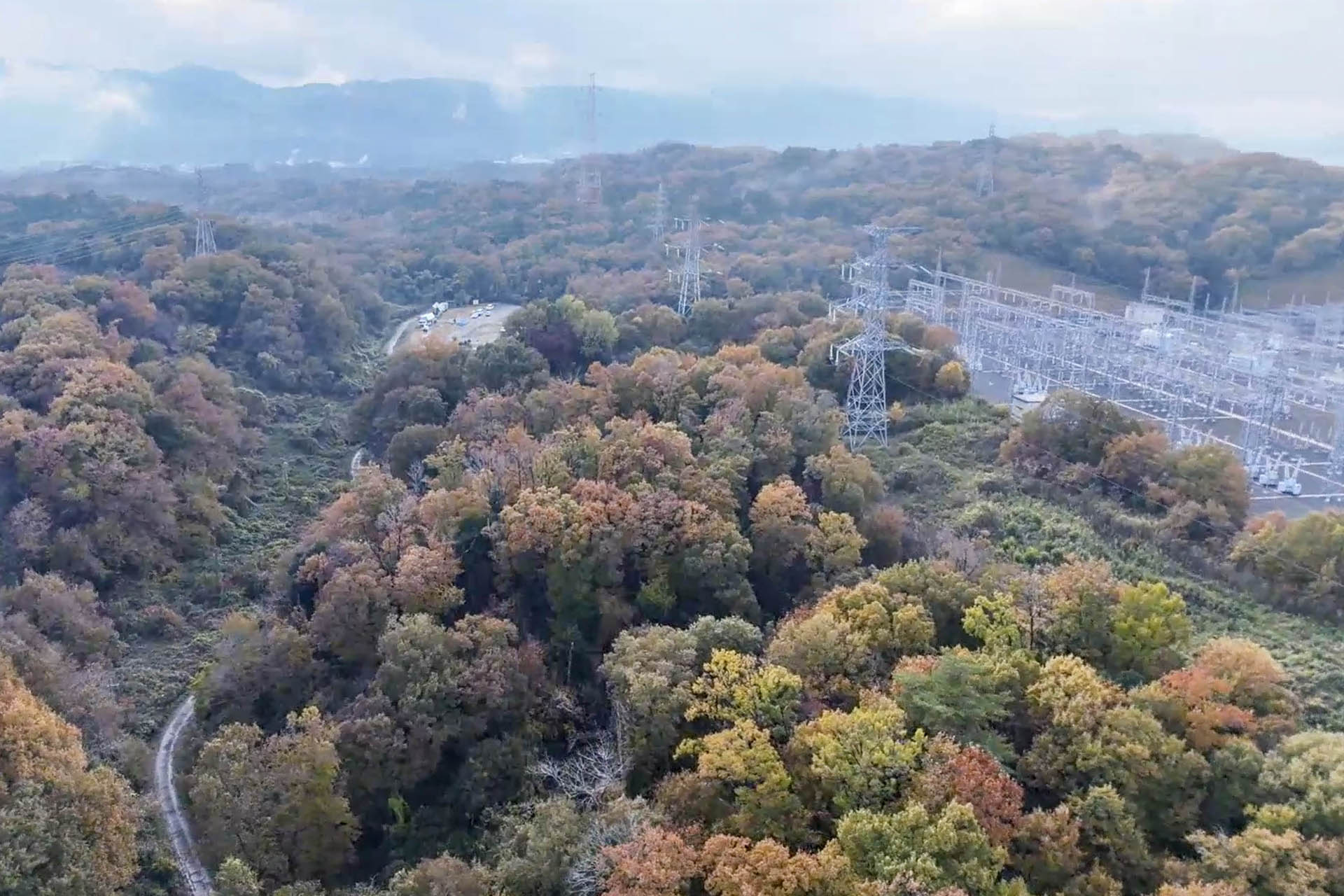 K-RACER実証デモフライトの舞台となった関西電力送配電株式会社の甲賀訓練場