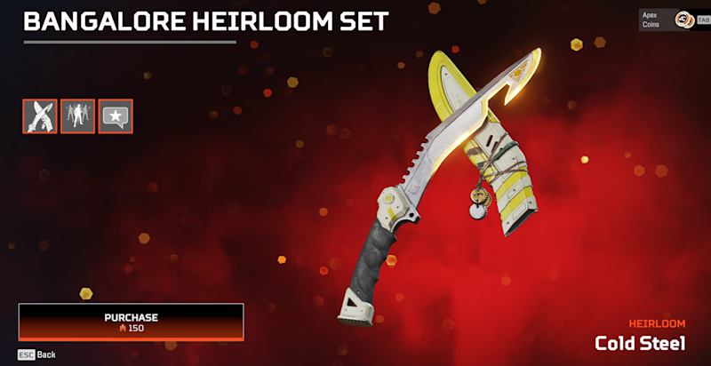 Apex Legends Bangalore Heirloom Knife