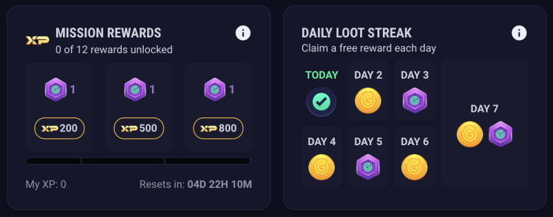 Rewards and loot streak