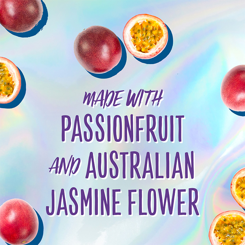 AUSTRALIAN INGREDIENTS: Crafted with passionfruit and Australian jasmine flower