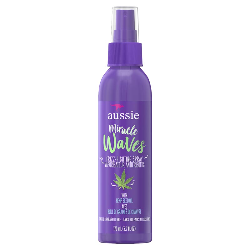 Aussie Miracle Waves Frizz-Fighting Spray with Hemp Seed Oil