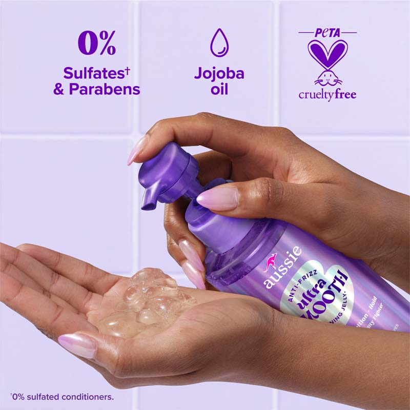  0% sulfates* dyes, & parabens. Jojoba Oil. PETA cruelty free