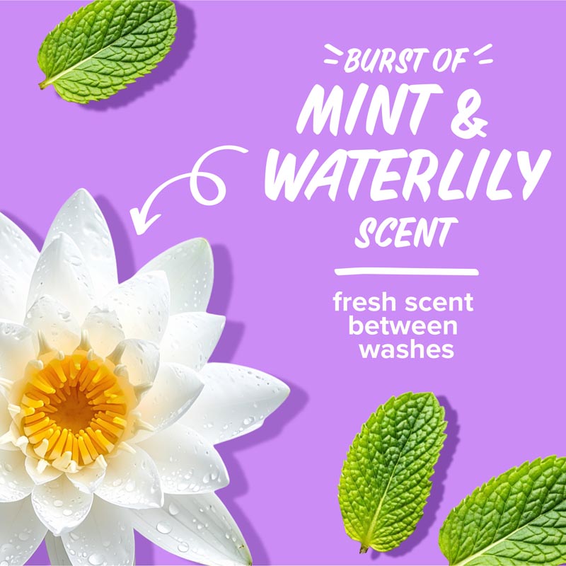 Aussie Instant Texture Dry Shampoo burst of mint and waterlily scent. Fresh scent between washes