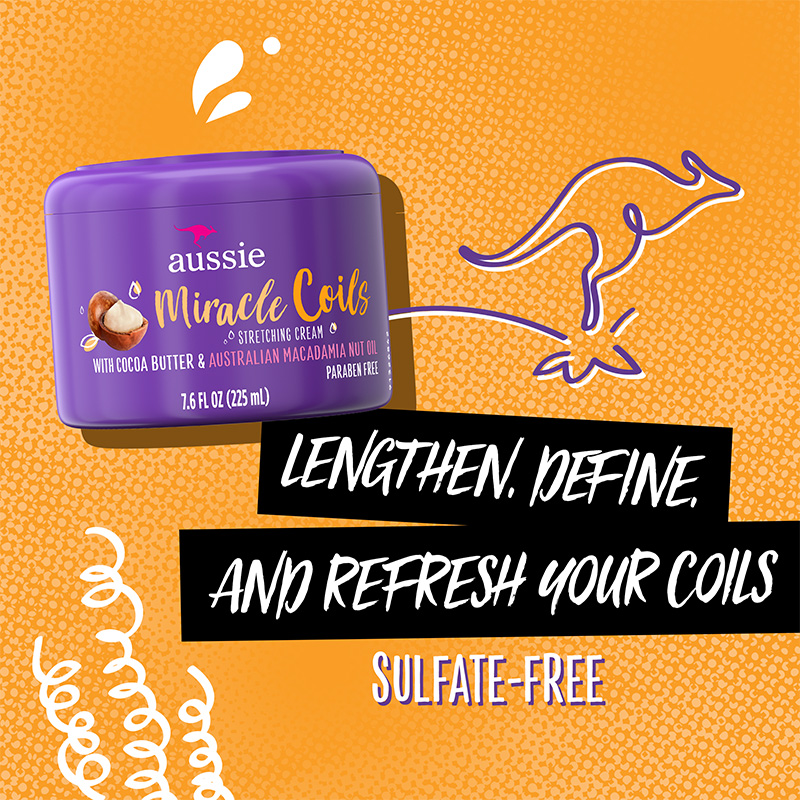 Miracle Coils Leave-In Stretching Cream LENGTHEN, DEFINE, AND REFRESH YOUR COILS. SULFATE-FREE