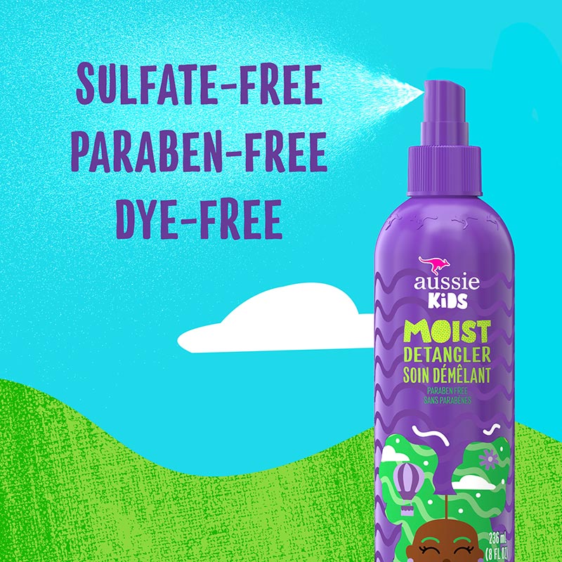 Aussie Kids Moist Detangler for Kids sulfate-free, paraben-free, dye-fre