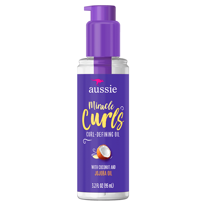 Aussie Miracle Curls Curl-Defining Oil Hair Treatment with Jojoba Oil PRODUCT IMAGE