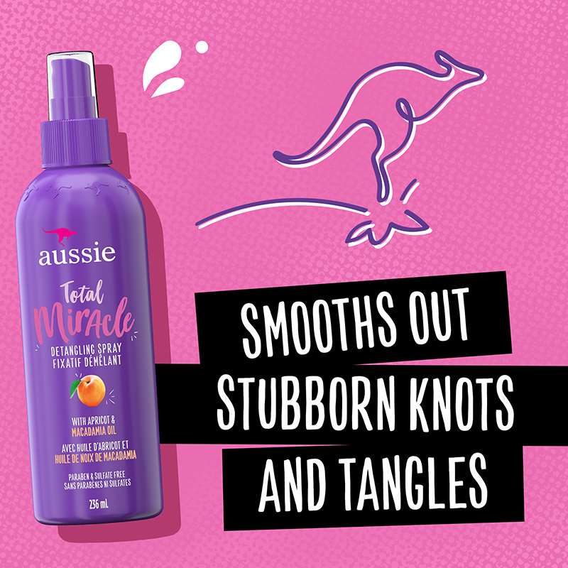 Total Miracle Detangling Spray SMOOTHS OUT STUBBORN KNOTS AND TANGLES