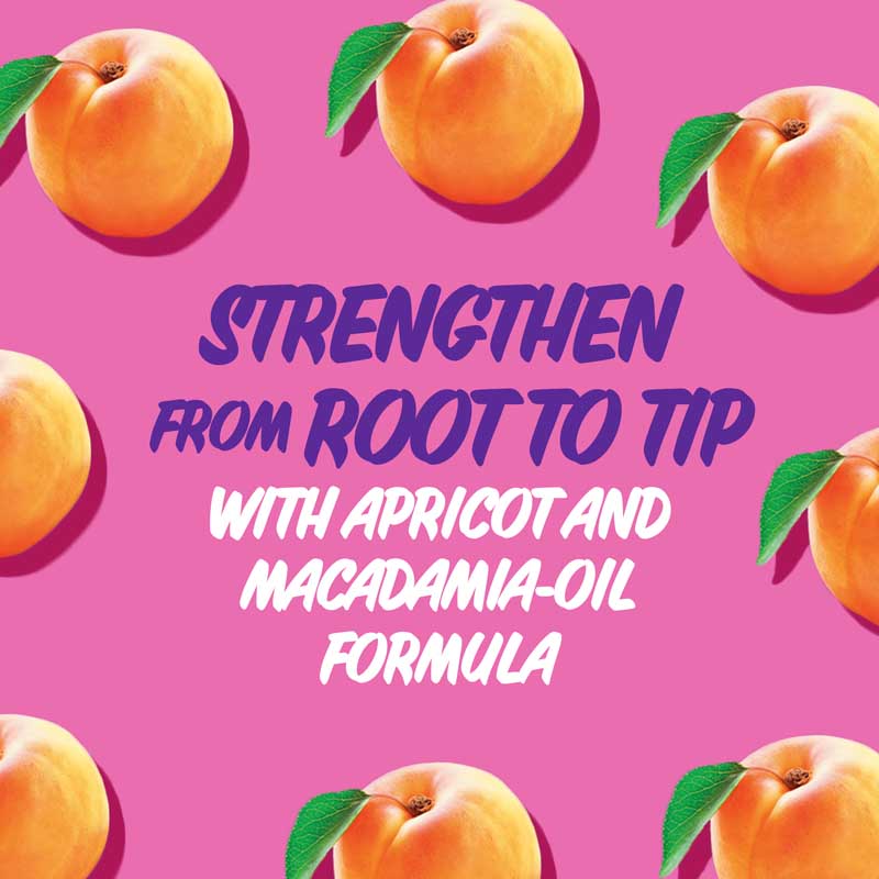strengthen from root to tip. With apricot and macadamia nut oil formula