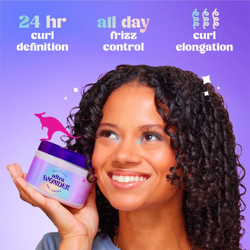 Aussie Ultra Wonder Gel Crème 24 hr curl definition, all day frizz control, curl elongation