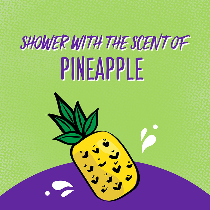 SHOWER WITH THE SCENT OF PINEAPPLE