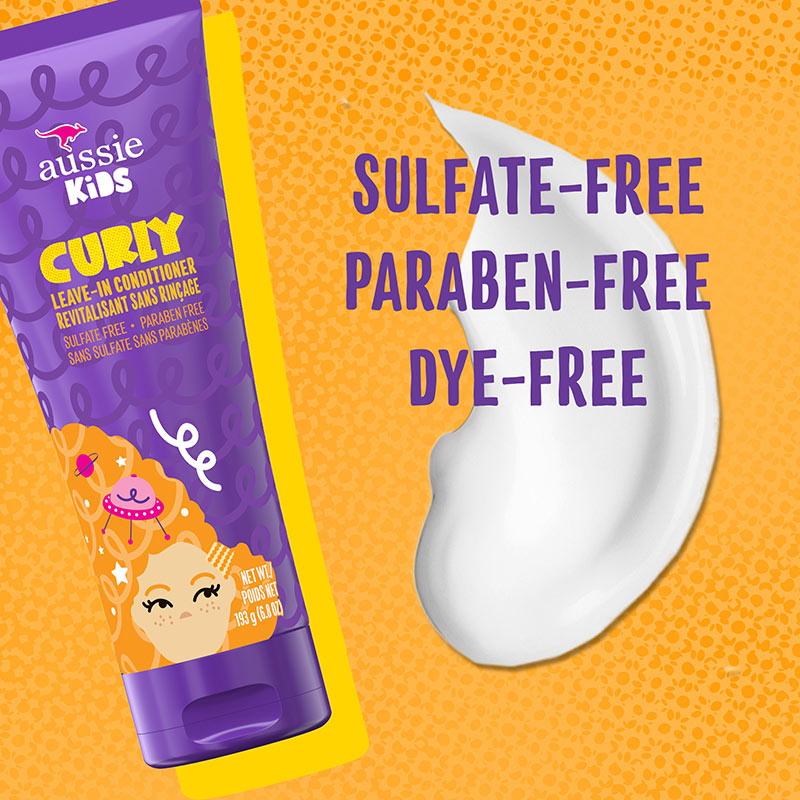 Aussie Kids Curly Leave-In Conditioner for Kids sulfate free dye free paraben free