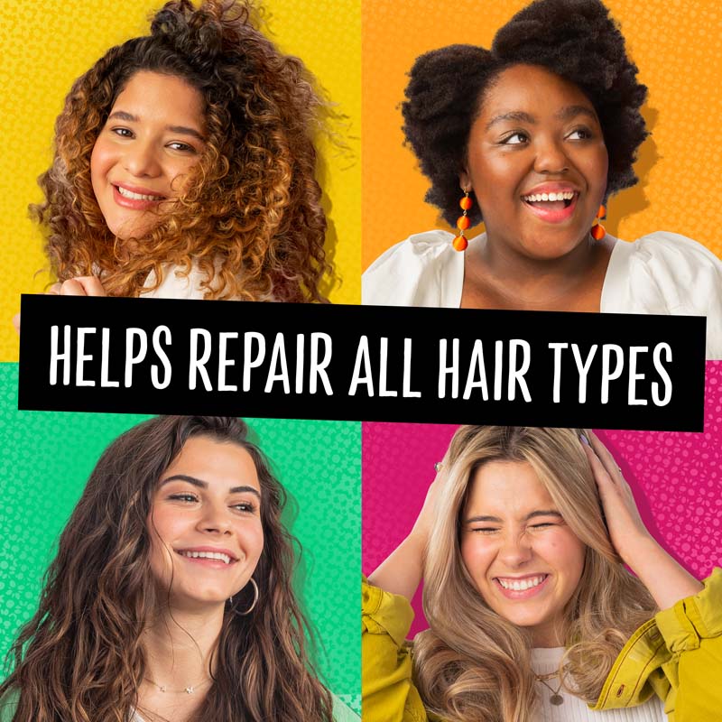 Helps repairs all hair types