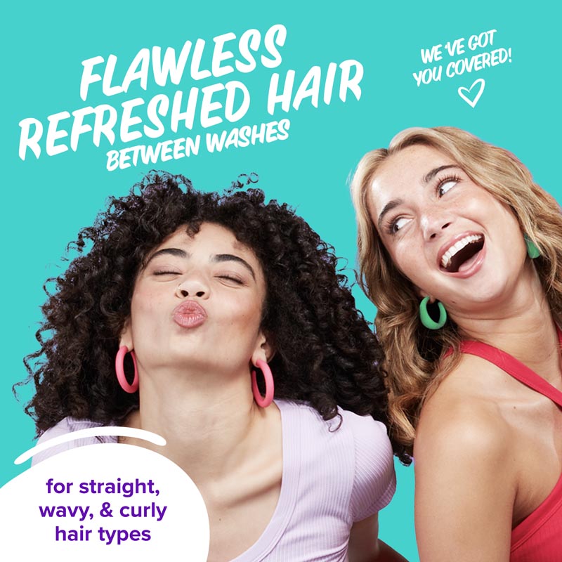 Aussie Instant Refresh Dry Shampoo flawless refreshed hair between washes. For straight, wavy and curly hair types.