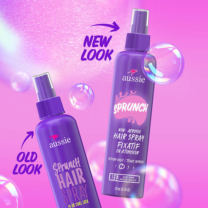 Sprunch Hairspray FOR WAVES THAT WOW AND CURLS THAT POP
