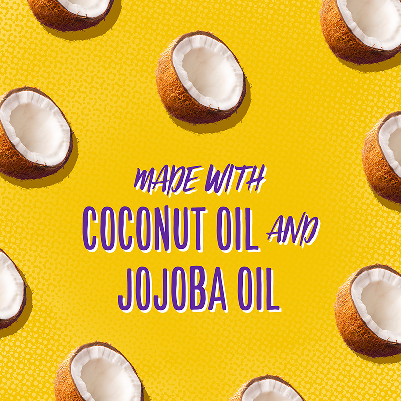 Made with coconut oil and jojoba oil