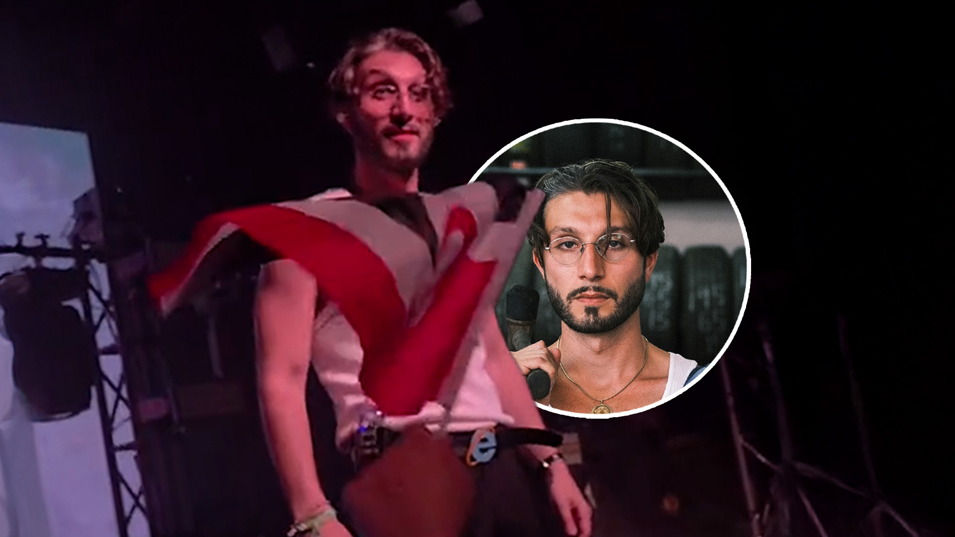 Bbno$ on stage performing in New Zealand