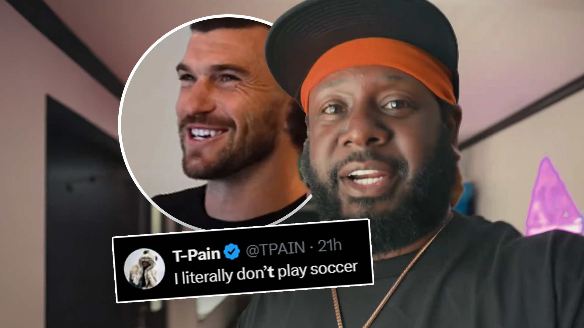 'Are you all ok?': T-Pain caught in hilarious All Whites mix-up with Tim Payne