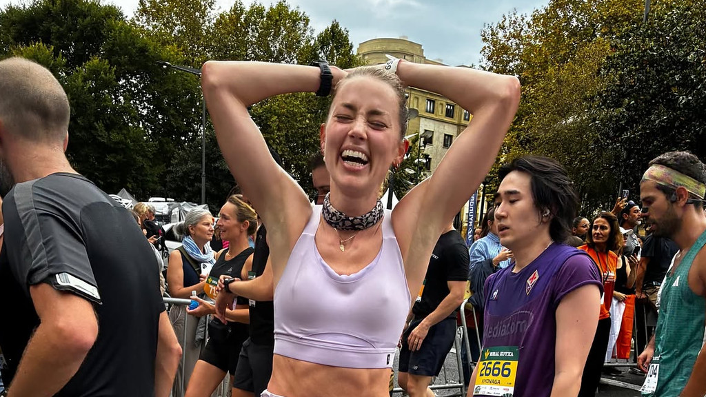 Amber Heard shares triumph of first half marathon