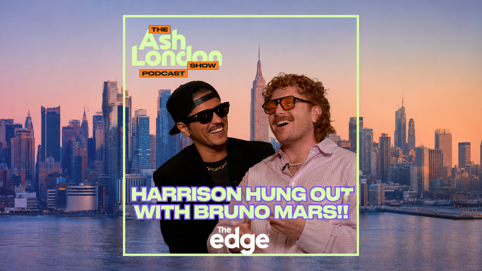 Harrison is back from... hanging out with BRUNO MARS!!