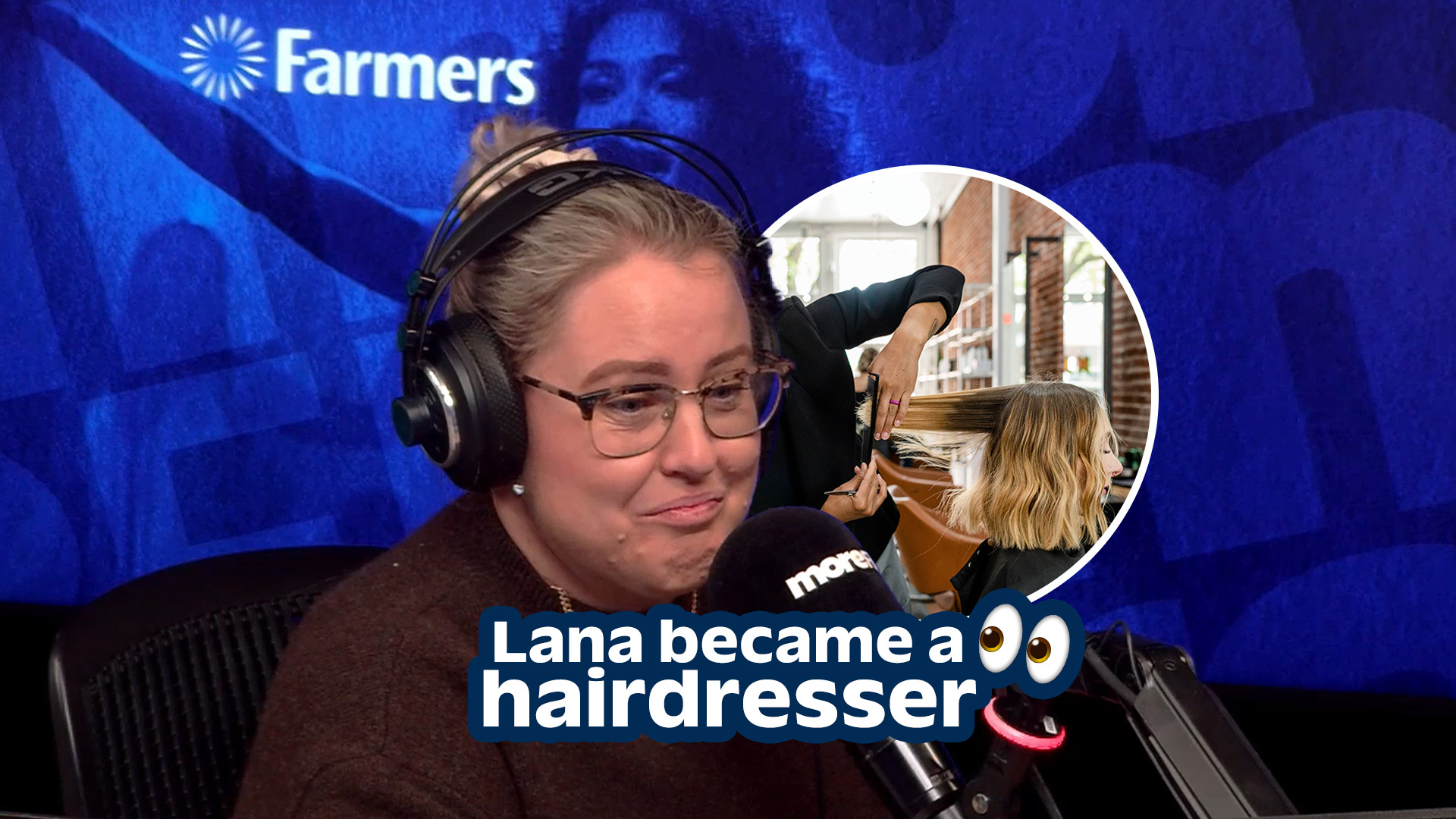 Lana turns the lounge into a hair salon