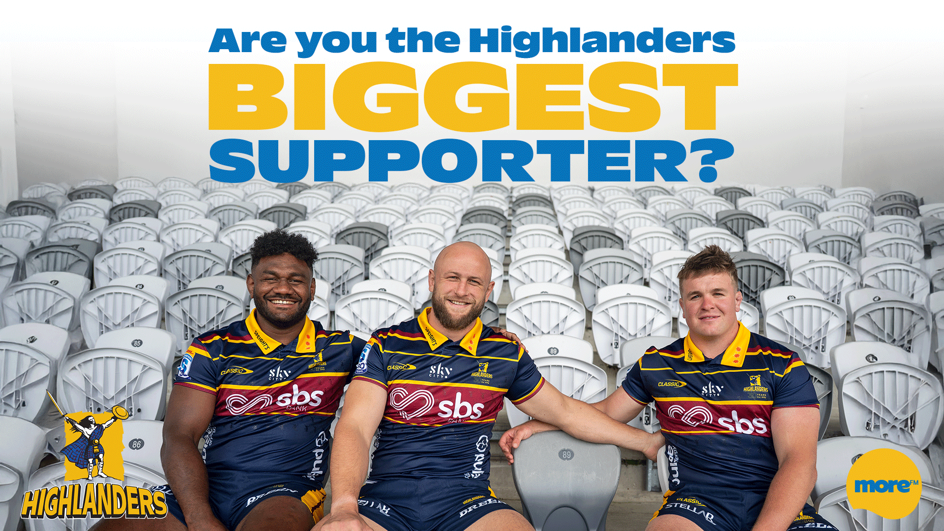Win a Highlanders Supporters pack with More FM Dunedin