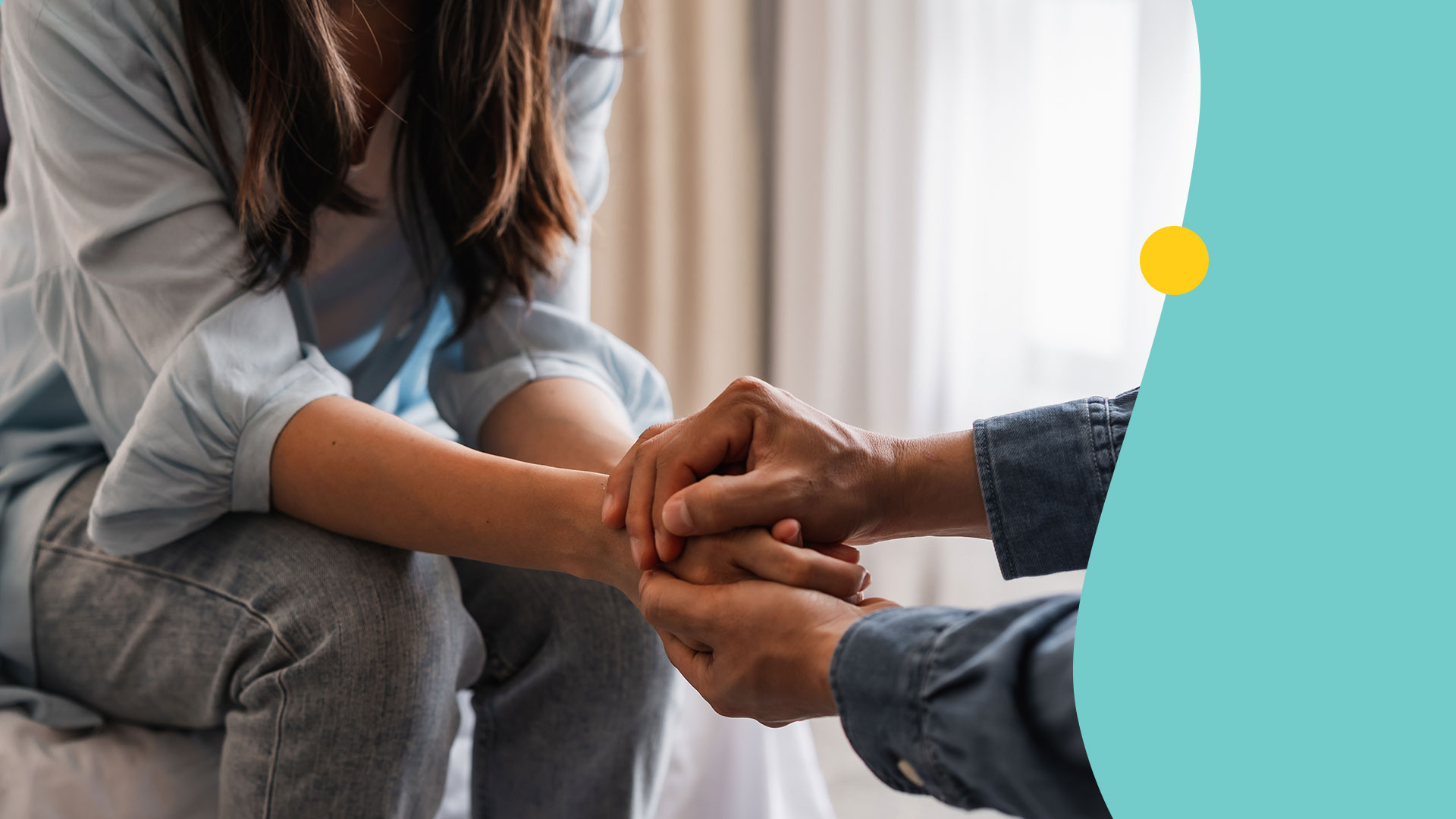 People comforting each other