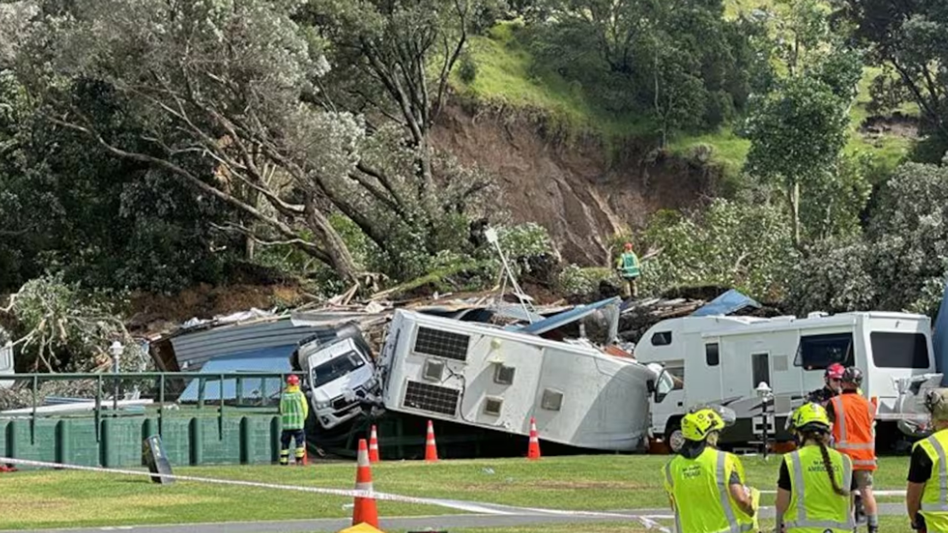 Mt Maunganui Campground Landslide: Kids feared missing as rescue mission begins