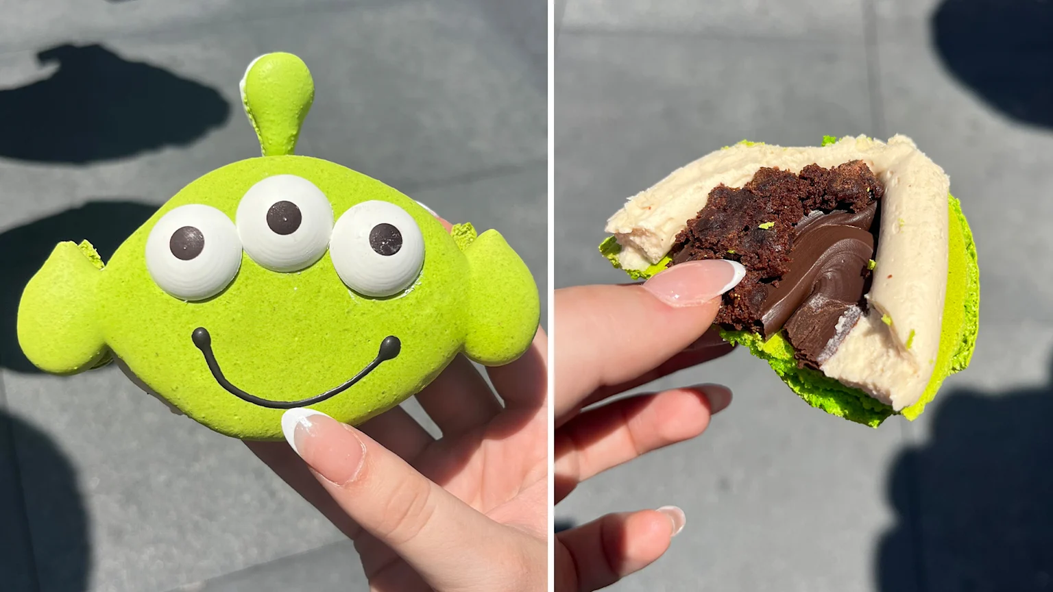 'Toy Story' alien macaron