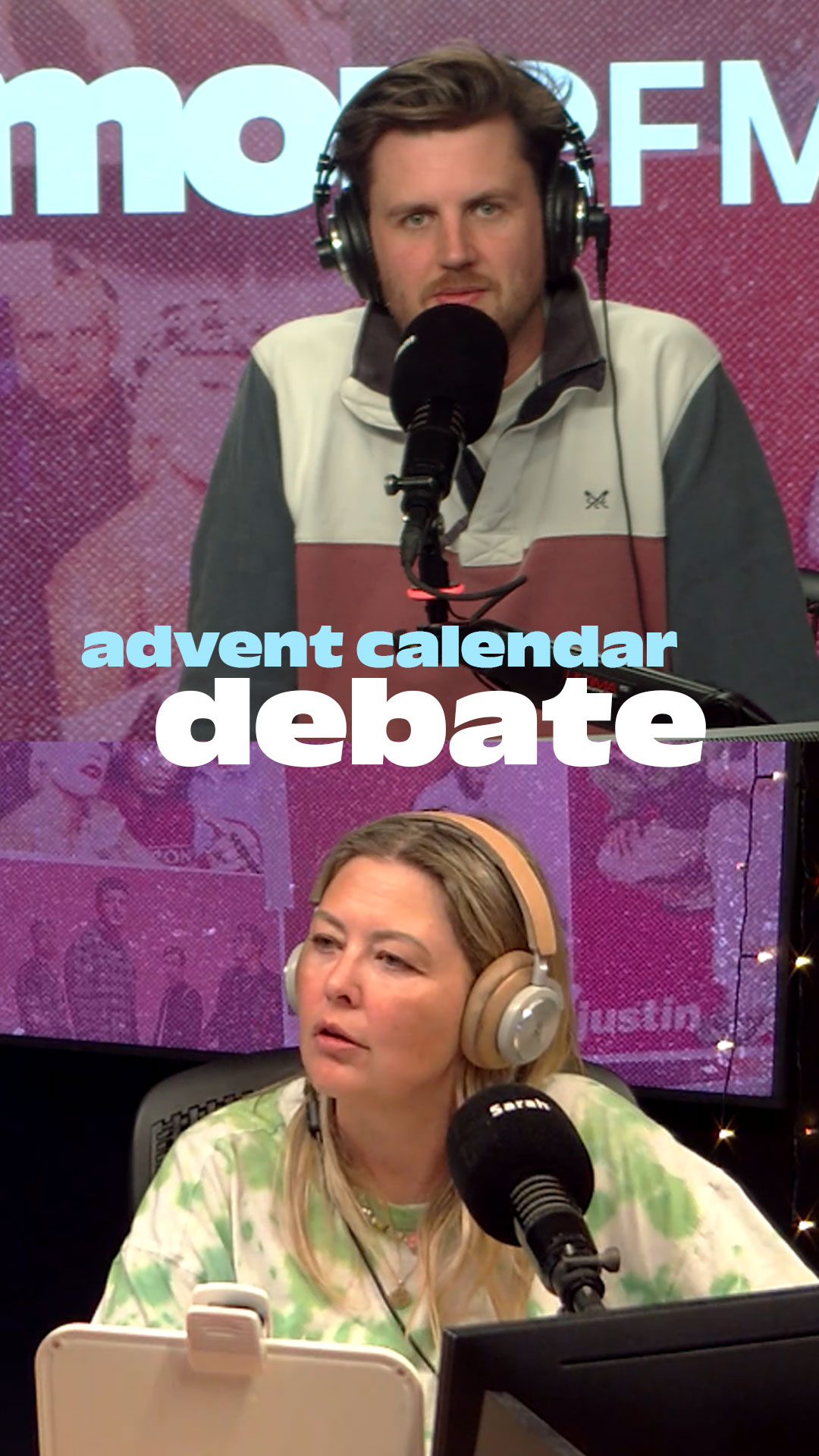 Sarah and Adam looking confused