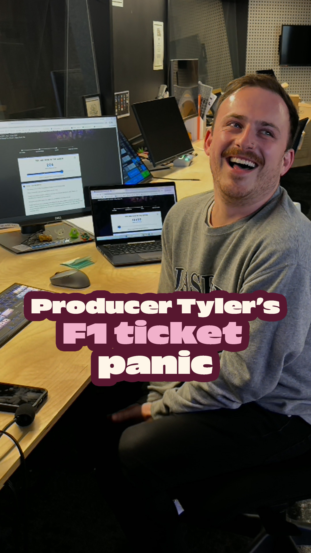 Producer Tyler's F1 ticket panic