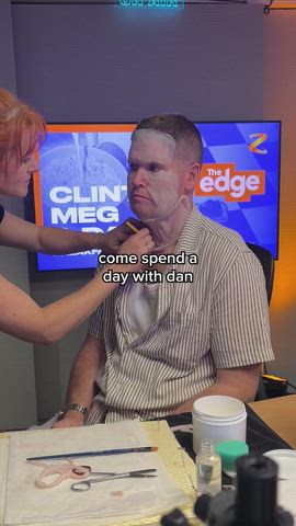 Dan dressed as Mrs Doubtfire