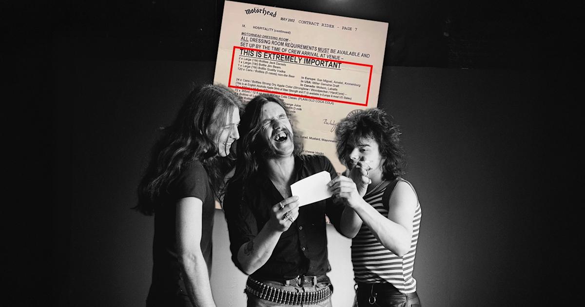 Motorhead Rider ‘This is extremely important’: Motörhead’s rider requests from 2002 are ...