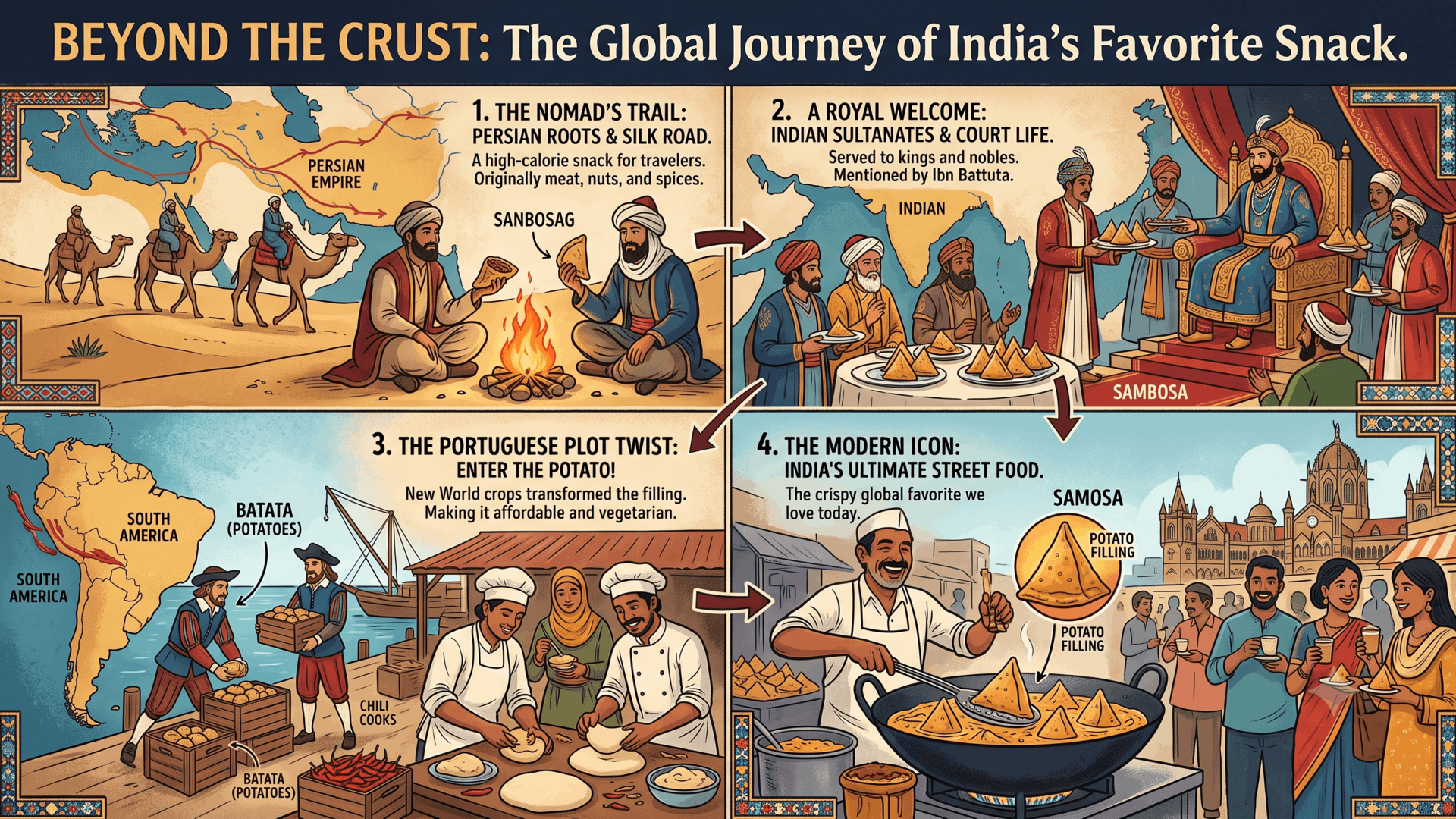How a Medieval Middle Eastern Pastry Became India's Favorite Street Food