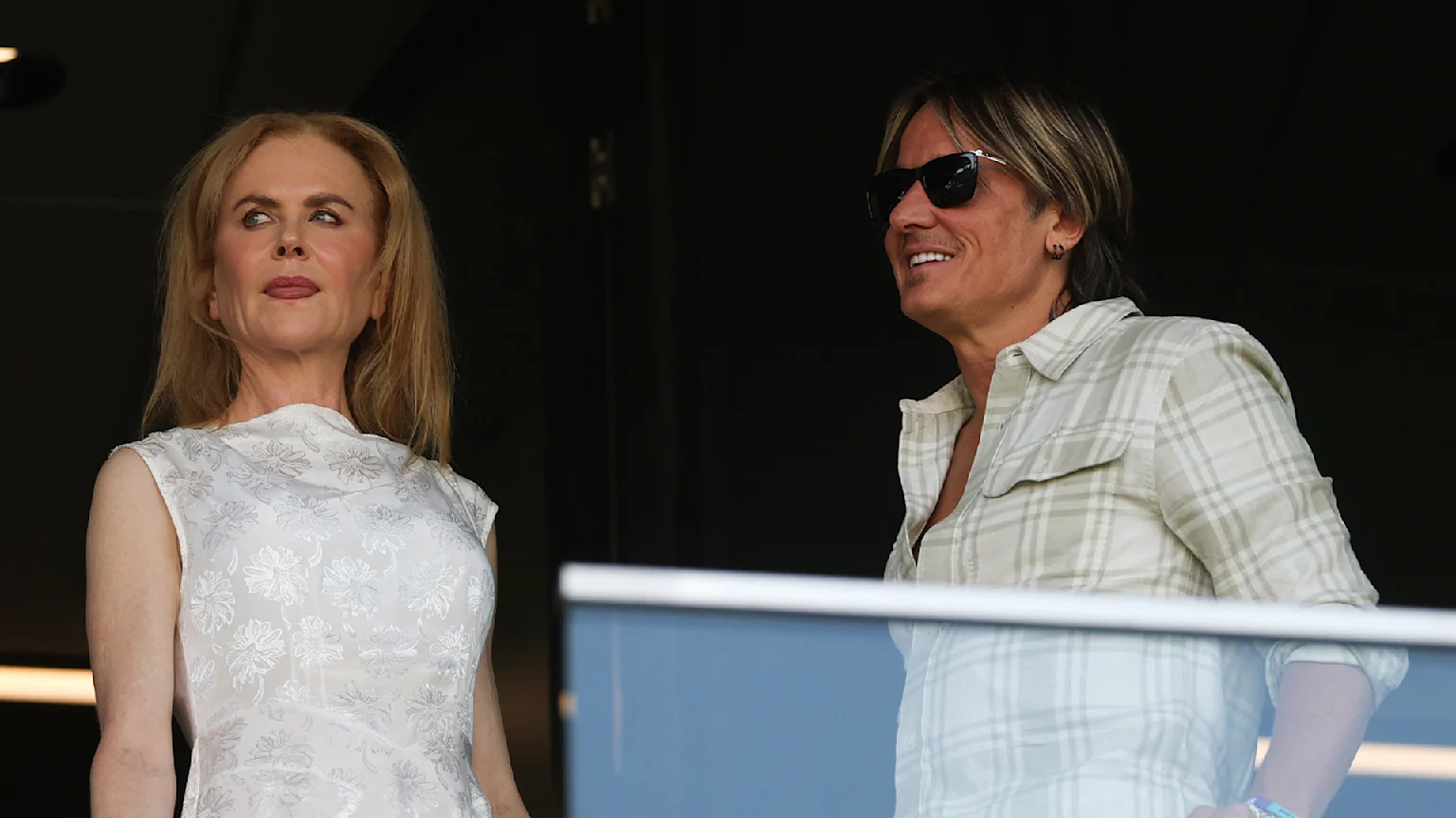 Actress Nicole Kidman and Singer Keith Urban look on during the FIFA Club World Cup 2025 group D match between Los Angeles Football Club and Esperance de Tunis at GEODIS Park on June 20, 2025 in Nashville, Tennessee. (Photo by Richard Pelham/Getty Images)