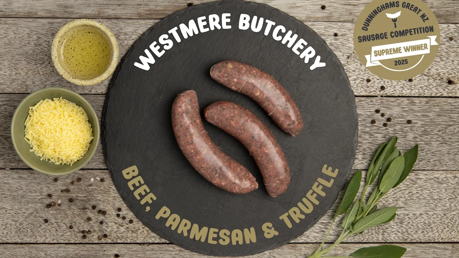Westmere Butchery Beef, truffle and parmesan sausage crowned New Zealand best sausage 2025
