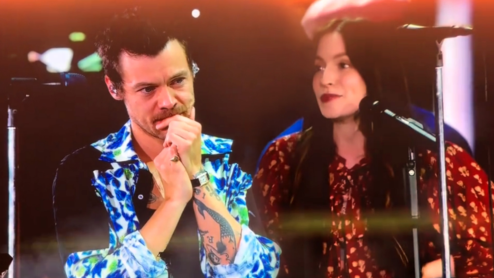Harry Styles gets emotional as sister Gemma surprises fans at final Wembley show