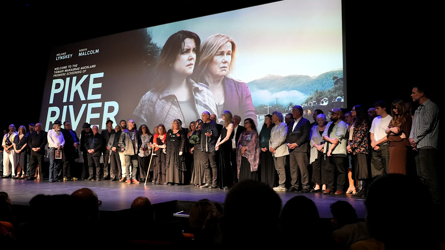 'Pike River' cast and crew at press event Auckland, New Zealand.