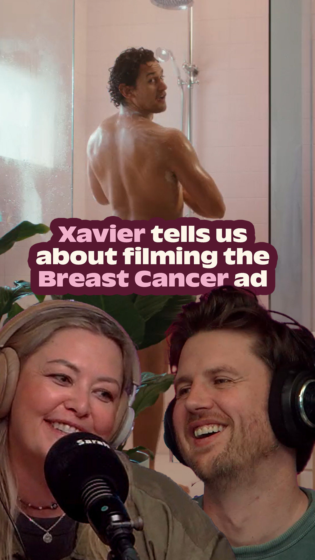 Xavier tells us about filming the Breast Cancer ad
