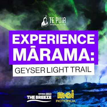 Photo of Mārama: Geyser Light Trail at night