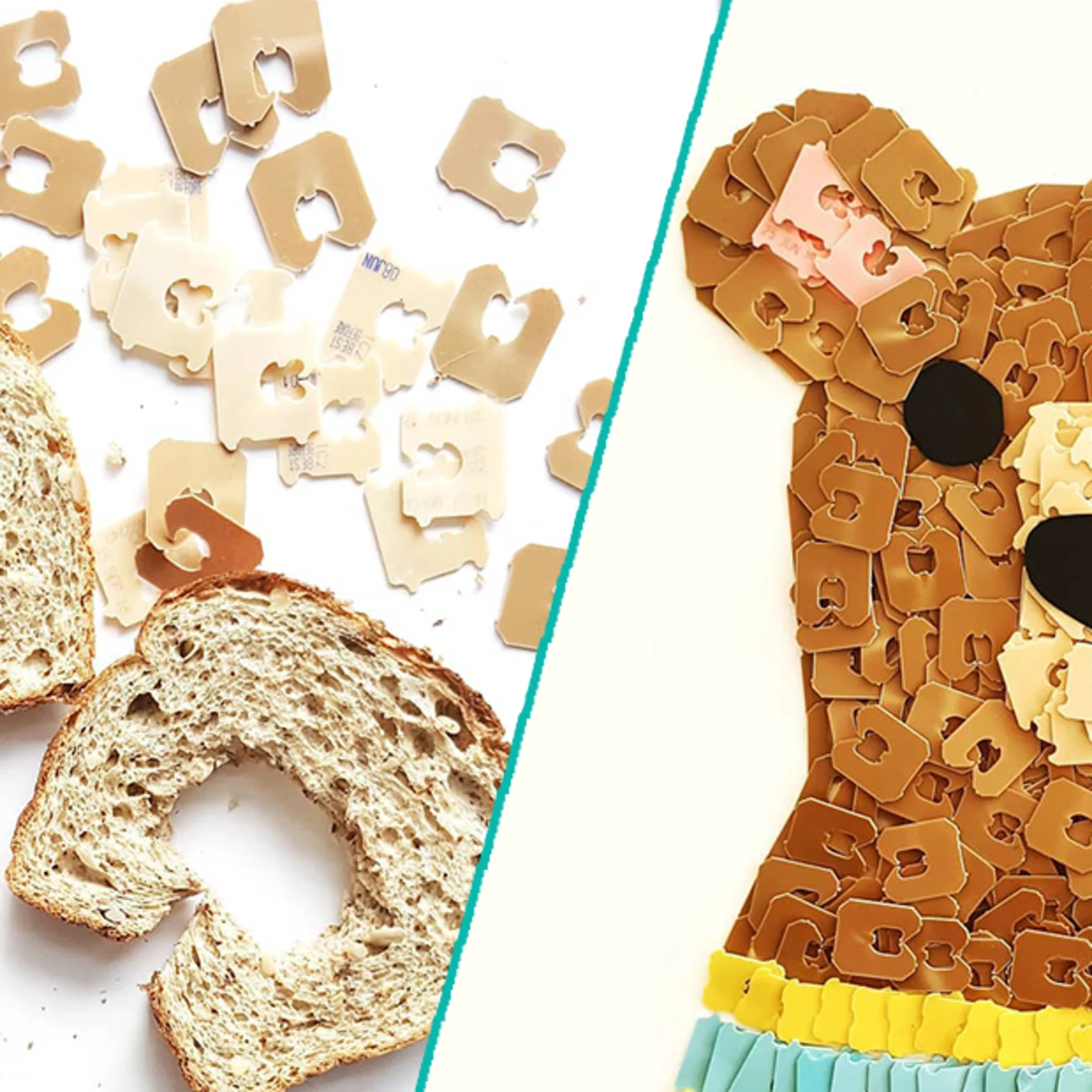 Artist repurposes plastic bread tags to create beautiful art | Articles ...