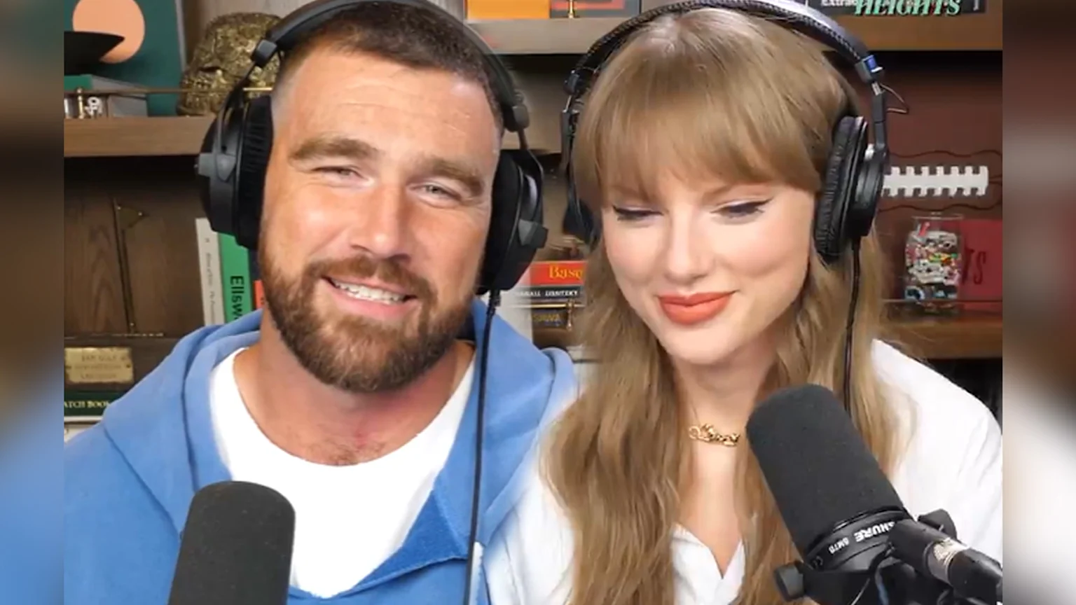 WATCH: Taylor Swift gushes over Travis Kelce on 'New Heights' podcast | rova